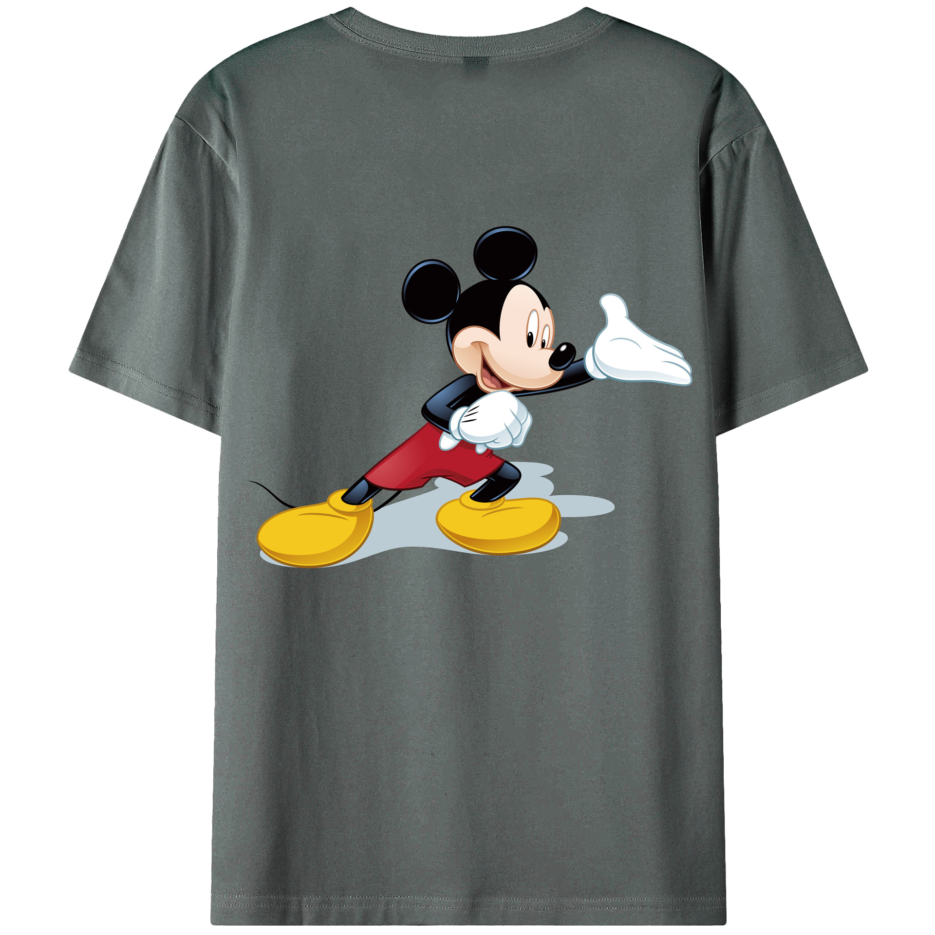 （画像用） ミッキーマウス Mickey Mouse 綿100％半袖Tシャツ（背面プリント）